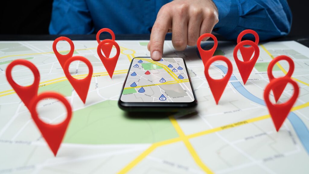 référencement local visuel plan map google