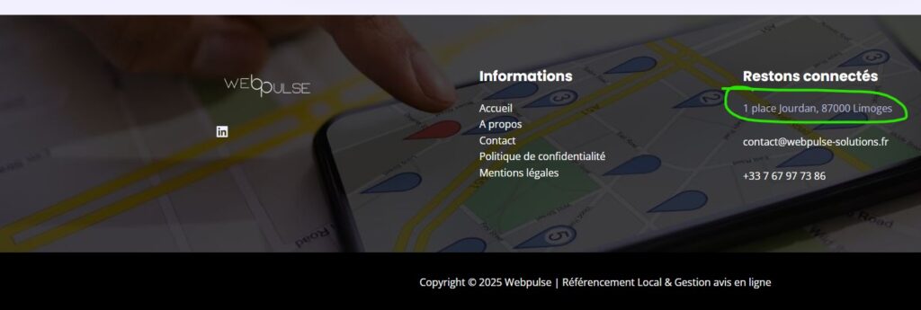 liens en footer