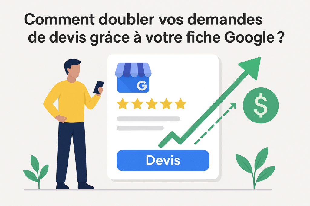 plus de devis avec fiche google
