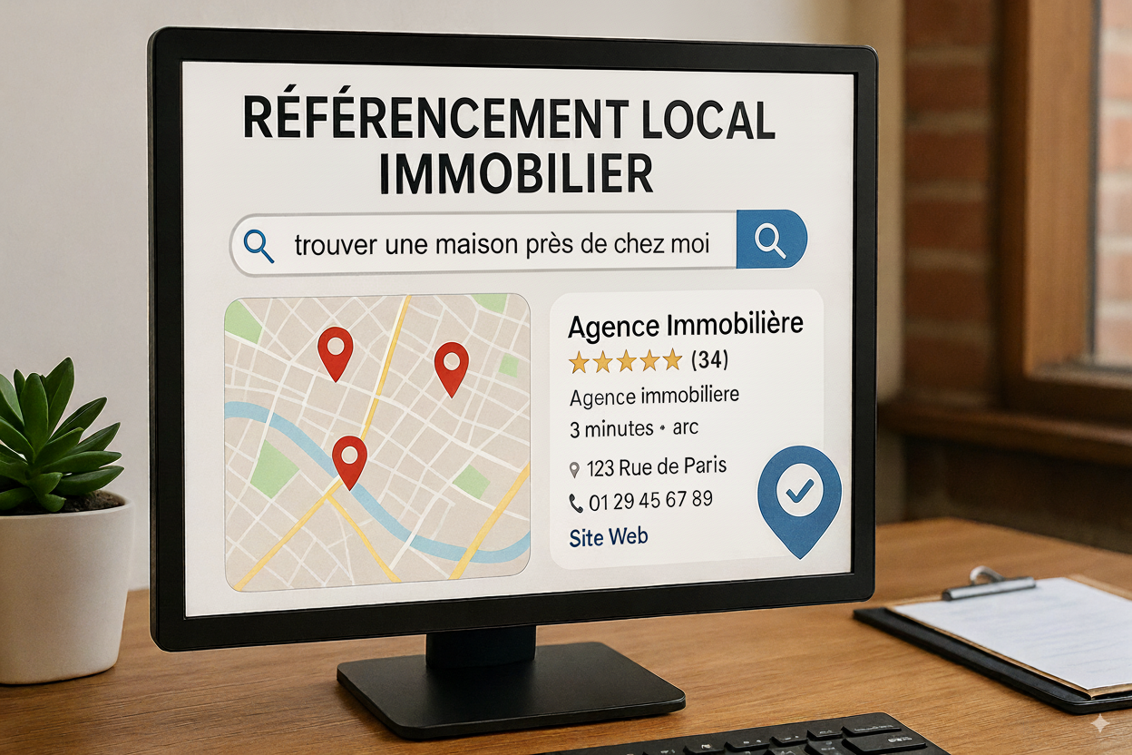 agence immobilière référencement local